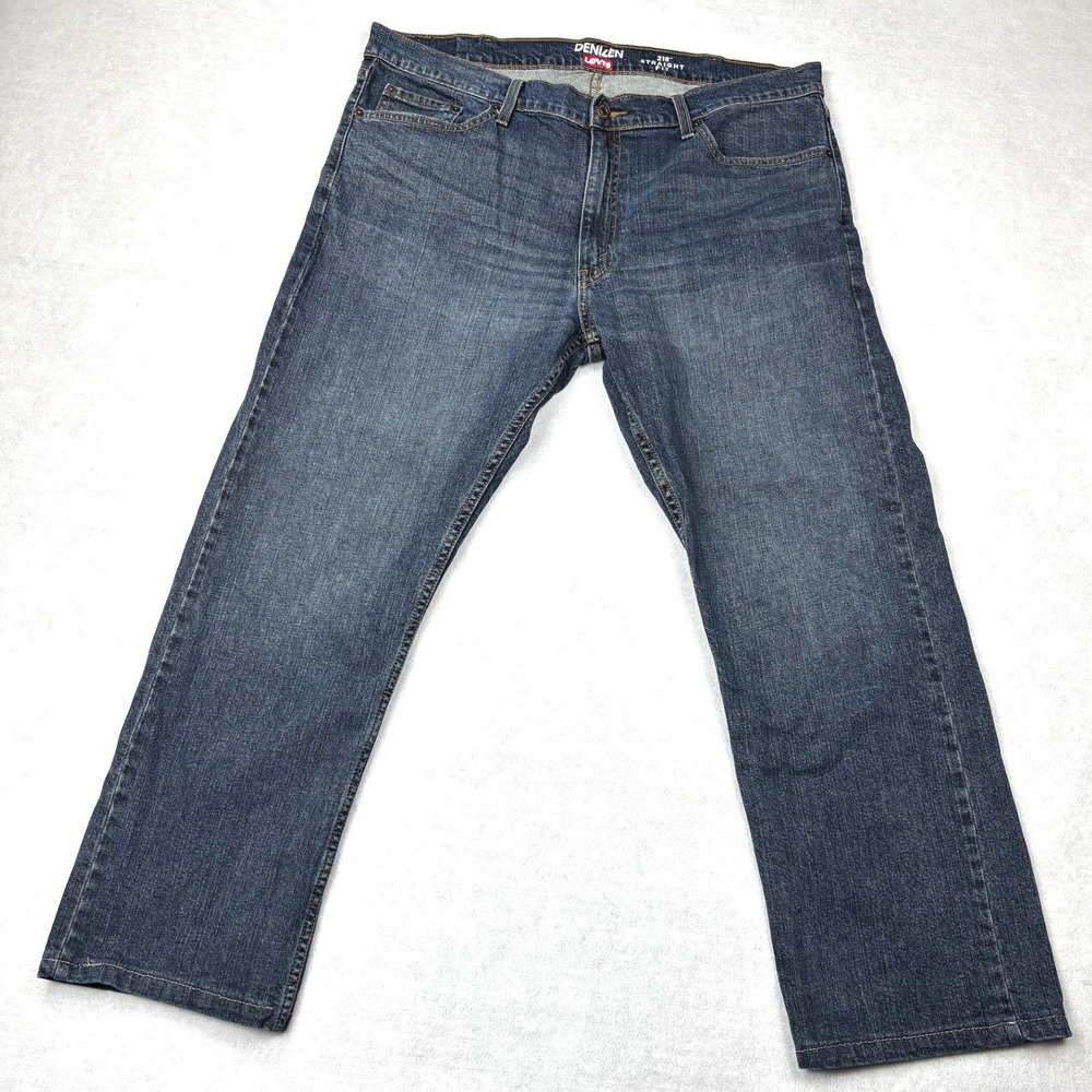 Denizen from Levi's 218 Straight Fit Mens Jeans Blue Denim 38x29 Indigo Wash